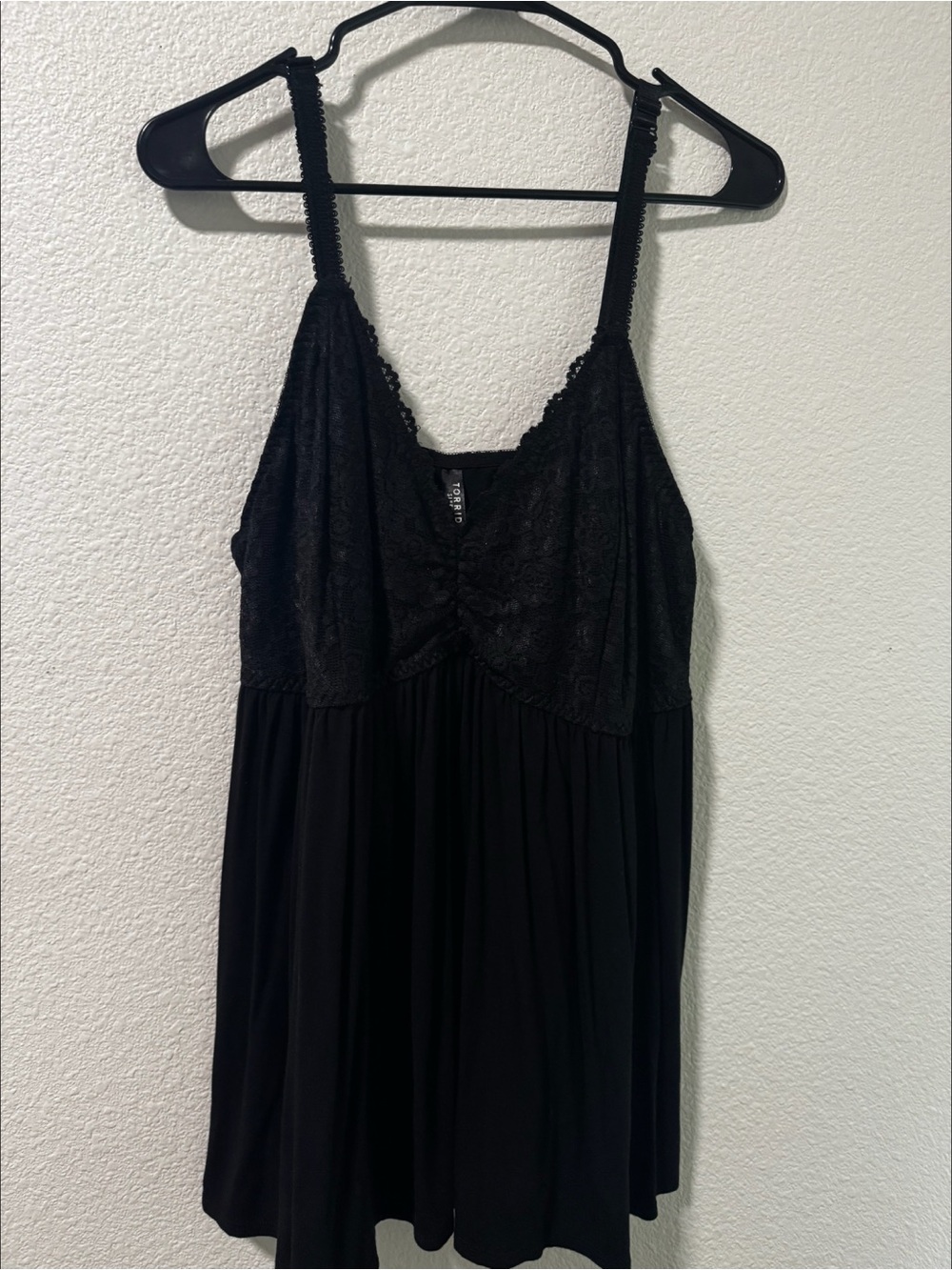 torrid Black Lace-Trim Sleep Chemise
